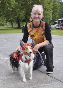Lynn Donat with her dog