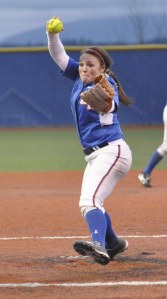 Delene Colburn in the circle for the Lions.