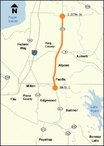 The project will widen SR 167 to add a lane in the southbound direction and extend the existing High Occupancy Toll (HOT) Lanes system south on SR 167 in the Green River Valley.