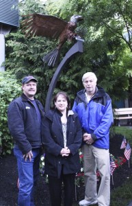 The Freedom Eagle stands proudly in front of GRCC’s Holman Library. The project brought together the talents of the college’s Scott Schreiber