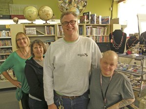 Some of the people who have helped make the Humane Society’s thrift store such a success. From left