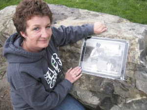 RaeLyn Clark says a plaque made in memory of her son