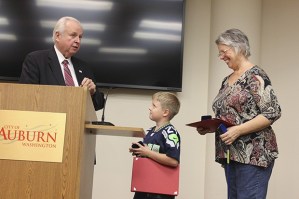 Mayor Pete Lewis honors Matthew Alexander