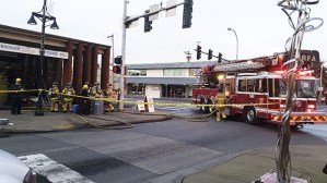 VRFA firefighters put out a minor fire at American Lighting on East Main Street on March 5.