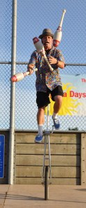 Roberto the Magnificent performs on stage during Algona Days.
