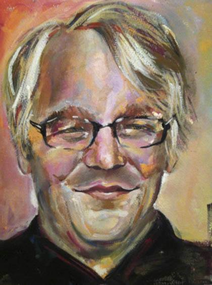 Jessie Brugger's water color portrait of the late actor