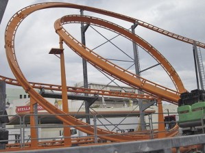 The looping inversion coaster will officially be known as Rainier Rush when the gates open at the Washington State Fair on Sept. 6-22.