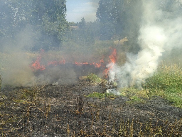 VRFA crews were busy extinguishing two brush fires