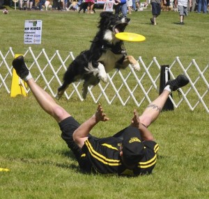 Josh Motzkus has his dog