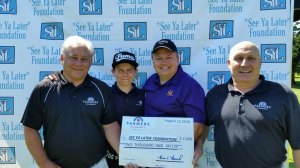 At the check presentation were