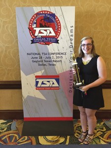 Auburn Riverside High School’s Hannah Briley recently took first in the computer aided design 2D architecture category at the Technology Student Association conference in Dallas.