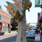 Artist Peter Hazel&rsquo;s work is a larger-than-life ode to the symbol of the Pacific Northwest. As a ceramic, glass, steel and mosaic artist, he transforms a public space with his intricate, colorful creations. COURTESY PHOTO