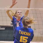 Auburn Mountainview&rsquo;s Kiley Lewis, a Boise State commit, fires a shot at Tahoma during district play Saturday. RACHEL CIAMPI, Auburn Reporter
