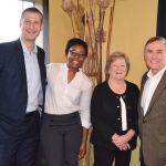 From left: Auburn Valley YMCA Executive Director Jason Berry; Auburn Valley YMCA Board members Lauren Flemister and Nancy Colson; and King County Councilmember Pete von Reichbauer. The Auburn Y will receive $500,000 in special funding for its capital project from the unanimously adopted 2017-2018 King County budget. ROBERT WHALE, Auburn Reporter