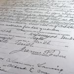 Civil War veteran James Powers&rsquo; signature when he filed for a pension claim in 1899. COURTESY, Jim Dimond