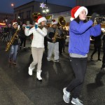 The Auburn Riverside High School Band performs in the Santa Parade on Main Street. RACHEL CIAMPI, Auburn Reporter