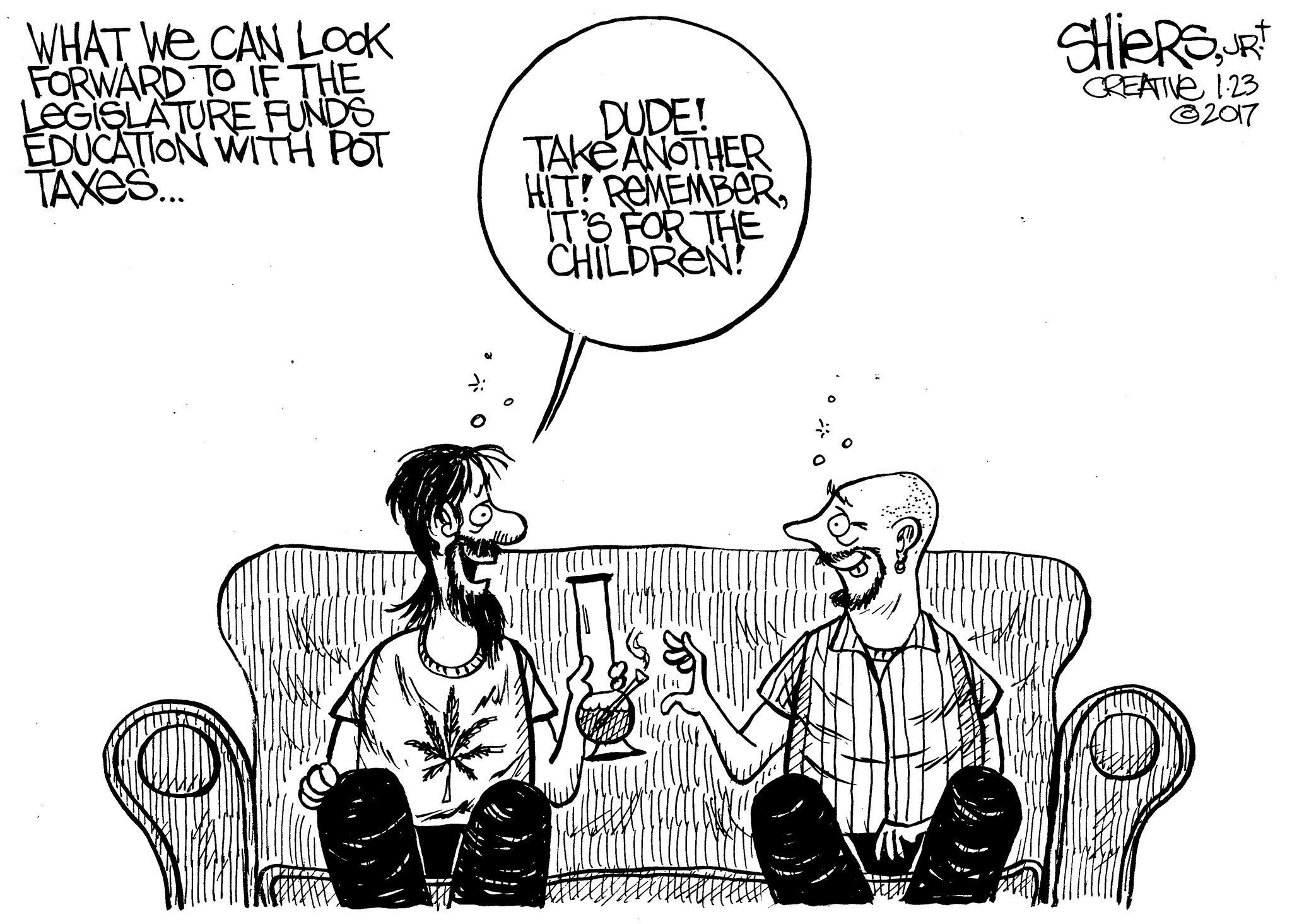 Reporter cartoon/Frank Shiers