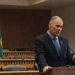 Gov. Jay Inslee presents his state budget proposal to news media organizations at a briefing Jan. 5 in Olympia. COURTESY PHOTO, Tim Gruver/WNPA ONB