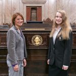 Sara Juchems with state Rep. Mia Gregerson, D-SeaTac. COURTESY PHOTO, Washington State Legislative Support Services