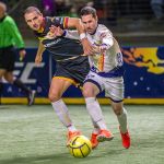 The Stars&rsquo; Joey Gjertsen, right, scrambles for the ball during MASL play. Wilson Tsoi/Tacoma Stars