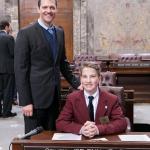 Joseph Arcarese III on the Senate floor with Sen. Joe Fain. COURTESY PHOTO, Washington State Legislature