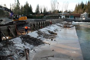 White River flows lowered for barrier dam repairs