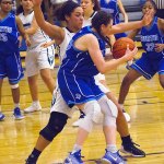 Katelyn Brown and her Auburn Riverside teammates withstood Curtis&rsquo; late challenge to secure a 58-52 win Friday night in the quarterfinal round of the West Central/Southwest 4A bi-district tournament at Stadium High School in Tacoma. Brown is one of six seniors on a veteran-laden Ravens&rsquo; roster who earned a second consecutive trip to the regional round of the state tournament, which runs Feb. 24-25, with their win against Curtis. Courtesy photo, Jeff Rhodes