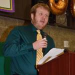 Bob Jones&rsquo; son, Kyle Jones, talks at the ceremony. RACHEL CIAMPI, Reporter