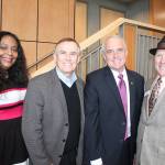 From left, King County Flood District Executive Director Michelle Clark; King County Councilman Pete von Reichbauer; Washington State Agriculture Director Derek Sandison; and Auburn City Councilmember Bill Peloza. COURTESY PHOTO