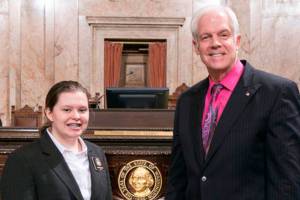 Hargrove sponsors Rainier Middle School student as House page