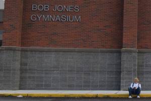 Honoring Bob Jones: Gymnasium sign now sports his name