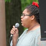 Marissa Bonner sings the national anthem. MARK KLAAS, Auburn Reporter