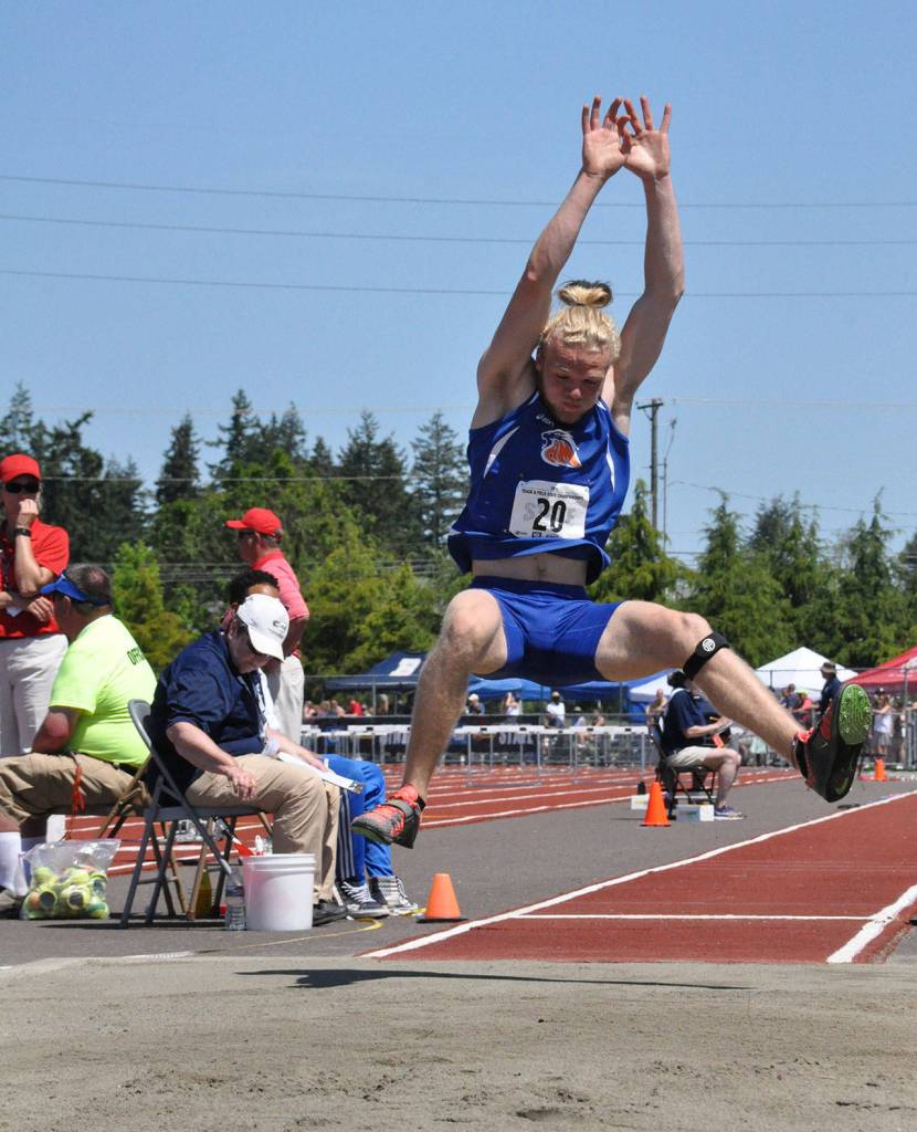 The Lions&rsquo; Talan Alfrey wound up sixth in the long jump finals. HEIDI SANDERS, Reporter