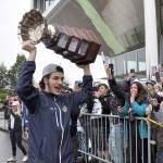 Bringing home the cup