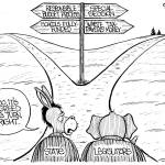 Signs of the times. REPORTER CARTOON, Frank Shiers