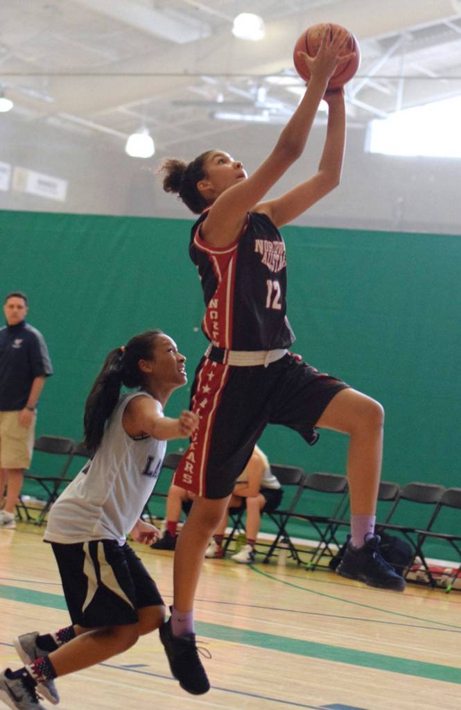 Northwest All-Stars&rsquo; Avery Watkins drives for two. RACHEL CIAMPI, Auburn Reporter