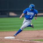 Tyler Friis rounds the bases during play this season for Indiana State. COURTESY, Indiana State athletic media relations