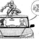 Reporter cartoon, Frank Shiers