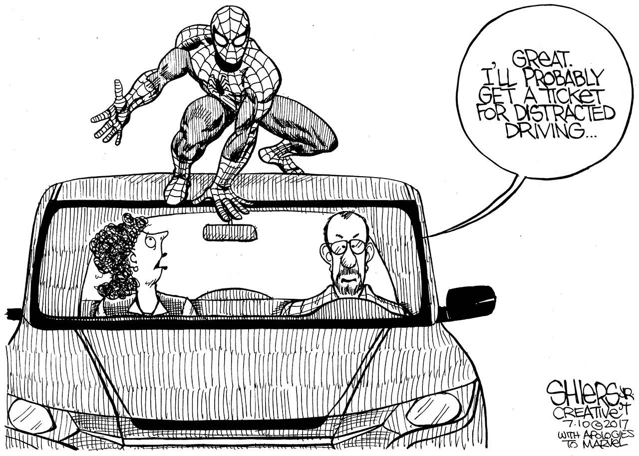 Reporter cartoon, Frank Shiers