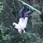 Sean Jessup, &ldquo;Slayer,&rdquo; performs a trick during the Aerial Assault Extreme Entertainment team&rsquo;s stunt show at the Auburn Fourth of July Festival at Les Gove Park on Tuesday. MARK KLAAS, Auburn Reporter