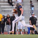 Auburn Mountainview&rsquo;s Talan Alfrey sprints to the end zone, scoring on an 85-yard pass from quarterback Sui Daniels on the game&rsquo;s third play from scrimmage Friday night. RACHEL CIAMPI, Auburn Reporter