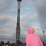 Students gaze up at the VRFA bucket ladder truck. MARK KLAAS, Auburn Reporter