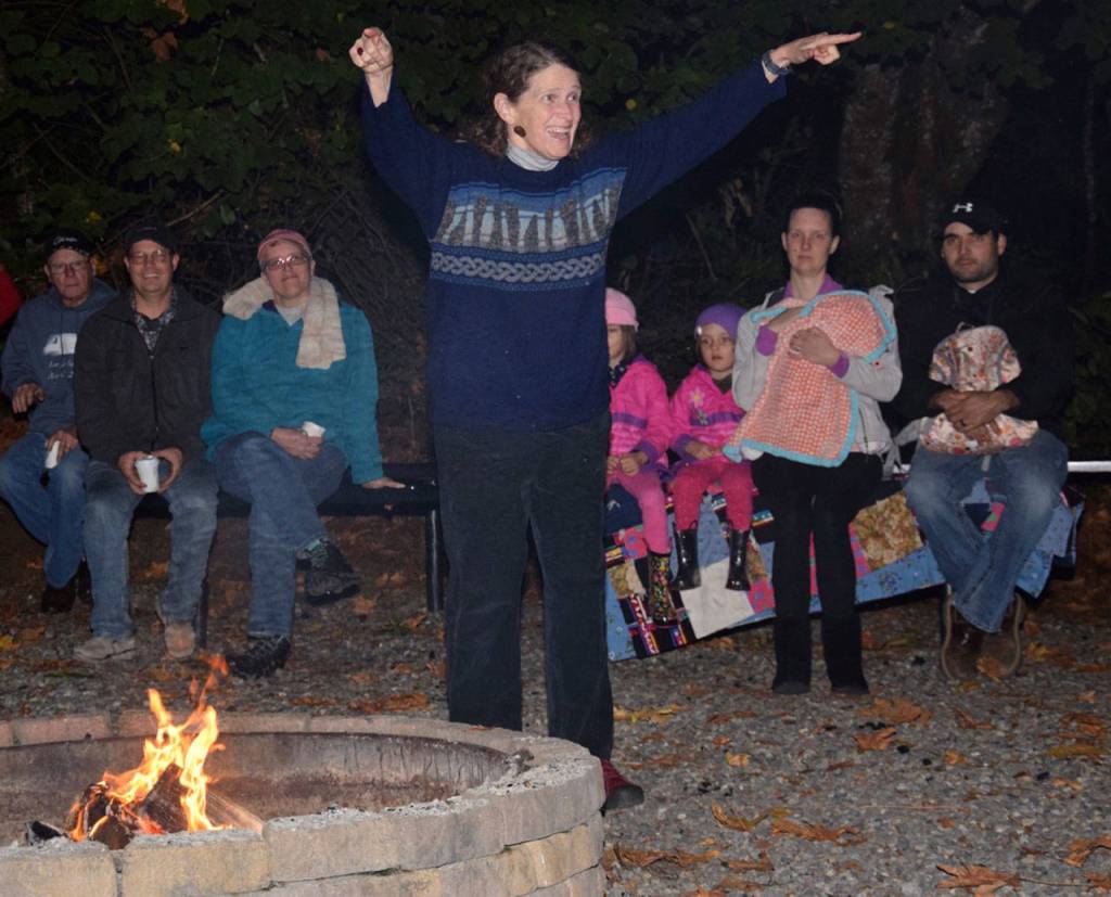 Karen Haas tells scary stories. RACHEL CIAMPI, Auburn Reporter
