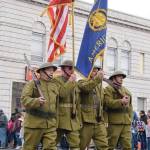 Doughboys from World War I march down Main Street on Saturday. RACHEL CIAMPI, Auburn Reporter
