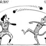 Reporter cartoon, Frank Shiers