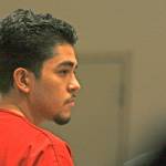 Hector Galeano Jr., enters his plea on Monday in King County Superior Court at the Maleng Regional Justice Center in Kent. MARK KLAAS, Kent Reporter