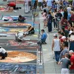 Project grant funds launched the inaugural Pacific Northwest Chalk Fest in the Redmond Town Center. More than 53,000 people attended the event. COURTESY PHOTO