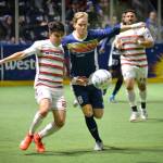 The Stars Philip Lund, right, battles the Furys Maicon De Abreu during MASL action earlier this season. COURTESY PHOTO, Stars