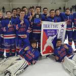 Seattle Junior Hockey Associations 14U A1 Junior Admirals celebrate capturing the state title last weekend. COURTESY PHOTO, Vicki Alonzo