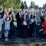 School and community leaders join parents, students and supporters at the official groundbreaking ceremony March 20 for the new Olympic Middle School. RACHEL CIAMPI, Auburn Reporter
